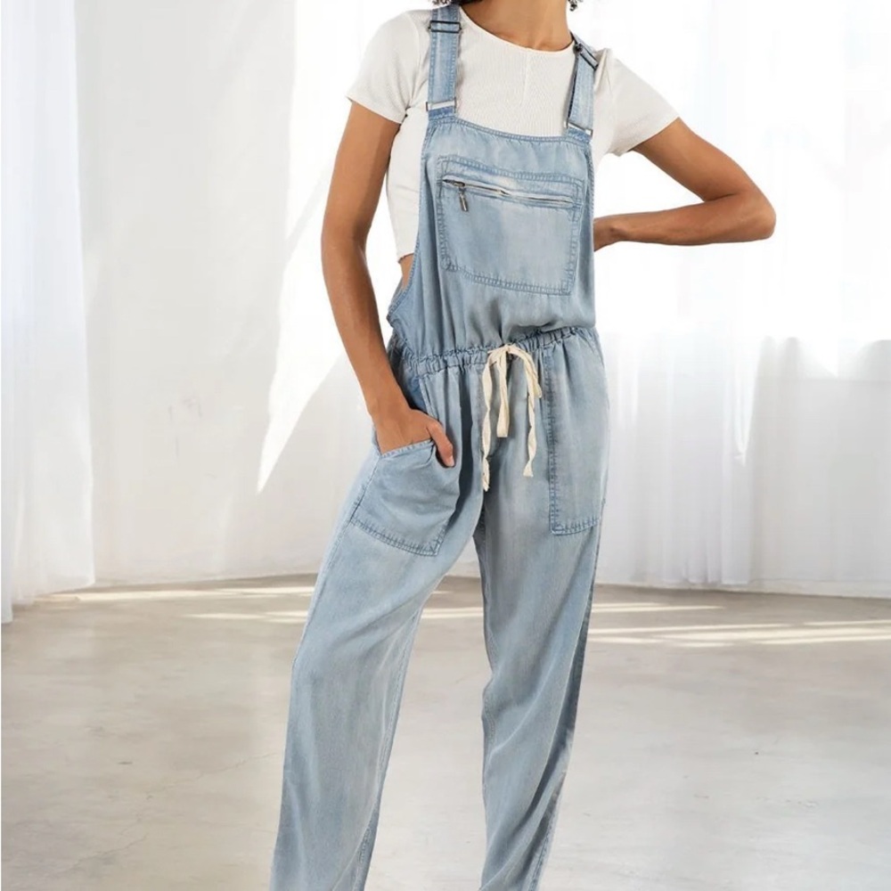 Love Stitch Blue Casual Jumpsuit